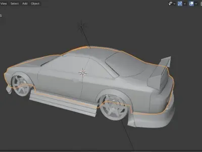 Silvia Tokyo Car Low Poly Model Low-poly 3D model