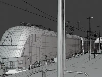 Local railway station III 3D model