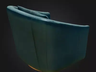 Swivel Elegance Chair Low-poly 3D model