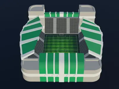 Football Stadium - Celtic Low-poly 3D model
