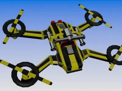 Drone quad copter 3D model