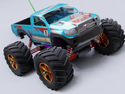 Rc car truck model in Blender 3D 3D model
