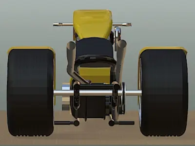 Harley Davidson Bumblebee Street Trike - High Poly 3D model