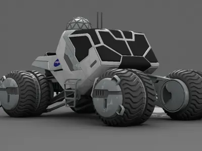 sci-fi mars rover   3D model