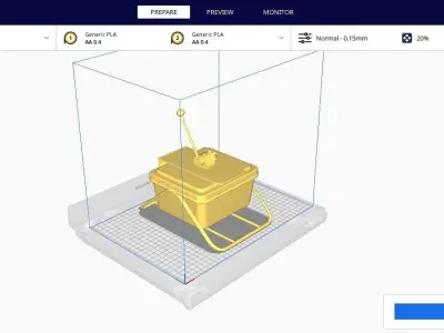Medical Sharps Container with Hub Cutter 3d Model print ready 3D print model