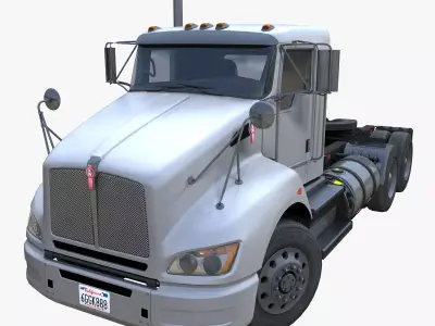 Kenworth t440 semitruck Low-poly 3D model