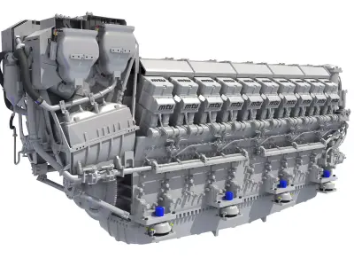 V20 Propulsion Diesel Engine 3D model
