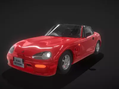 Suzuki Cappuccinno Low-poly 3D model