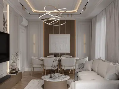 Interior Livingroom scene  3D model