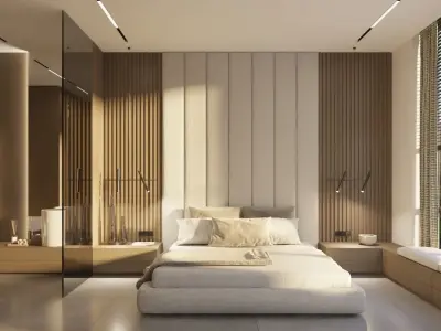 Modern Bedroom 3D model 8