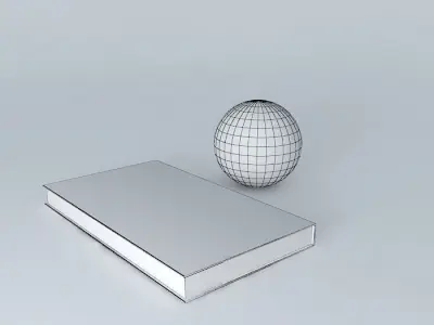 Book and ball Free 3D model