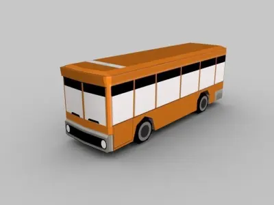 Cartoon vehicles Low-poly 3D model