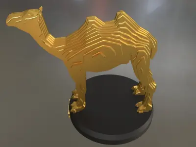 Parametric Camel Low-poly 3D model purchase