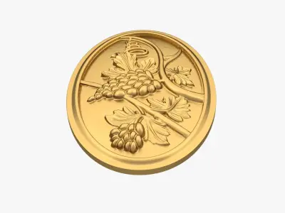 Classic oval rosette 02  3D model