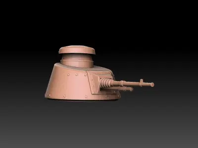 Renault FT Tank Turrets ROYALTY FREE VERSION 3D print model