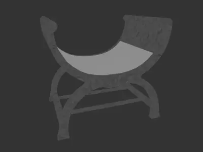 Cylindrical Chair Free low-poly 3D model