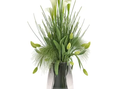 Flower bouquet in a Vase 115 3D model