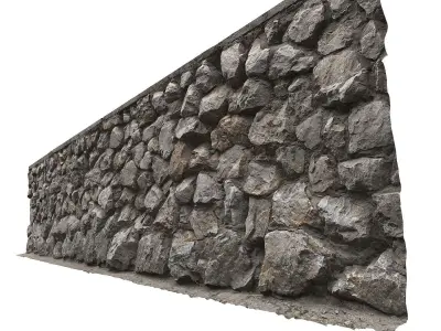 Wall Rock PBR  Low-poly 3D model