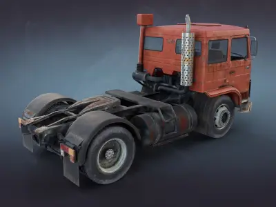 Volvo F717 Rusty Low-poly 3D model
