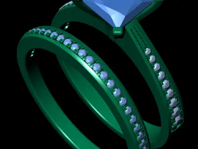 wedding ring design 3D print model