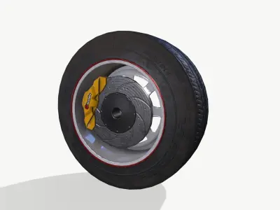 Rally wheel Good Year Low-poly 3D model