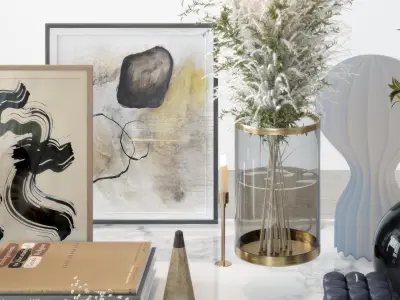 combination decorative Modern decoration 3D model