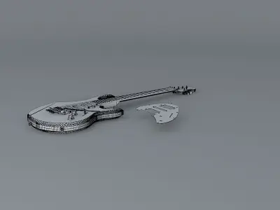 Ernie Ball MUSICMAN Silhouette guitar Free 3D model