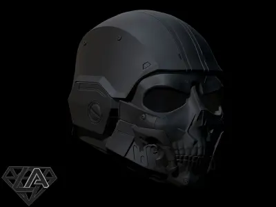 Skullmetall custom helmet 3D print model