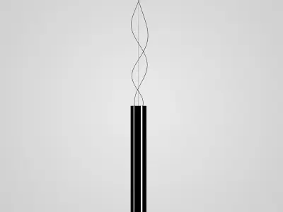 Black Hanging Lamp 09 3D model