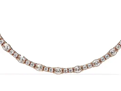 Diamond Necklace 360 animation renders 3dm stl details 3D print model