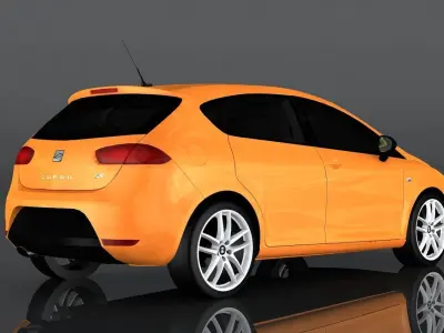 Seat Leon Cupra 2012 Low-poly 3D model