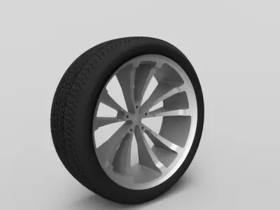 Sedan wheel 04 3D model