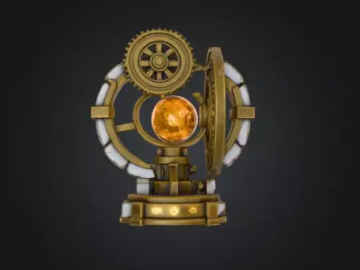 Astral Orrery Low-poly 3D model
