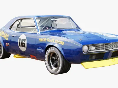 Chevrolet camaro sunoco 1968 3D model