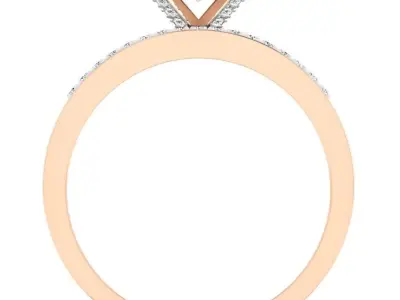 Cushion shape halo Diamond Ring and band for woman 3D print model purchase