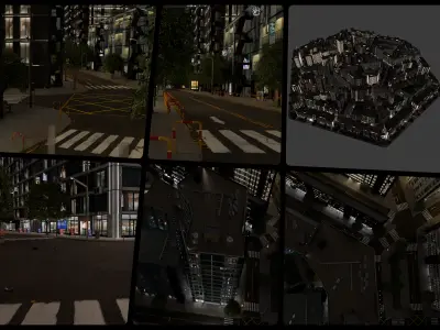 Hexagon City endless run 3D model