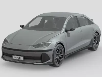 Hyundai IONIQ 6 2023 Low-poly 3D model