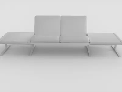 Sofa Robert Heritage Low-poly 3D model