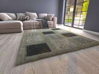 10 PIECES CARPET Low-poly 3D model