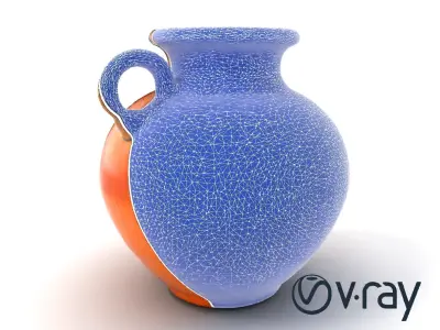 Mediterranean Amphora Pot Decorative Model Pack Low-poly 3D model