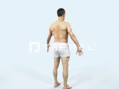 Fortitude D Animated Rigged Beach Sports Man Low-poly 3D model