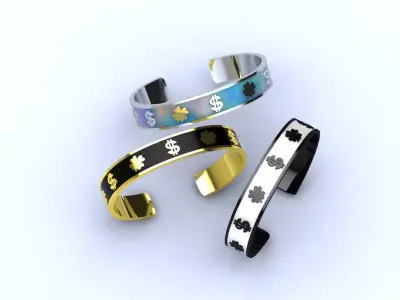 jewelry band good luck  dollars 3D print model 3D print model