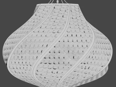 Moroccan Crescent Patterned Lamp 3D model