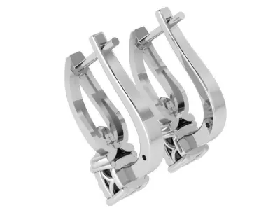Square Halo Earring 4643 3D print model