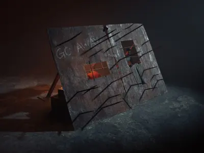 Survival Shield Low-poly 3D model