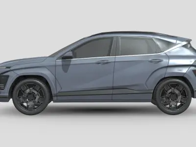 Hyundai KONA Electric 2024 Low-poly 3D model