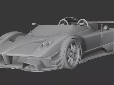 Pagani Zonda Revo Barchetta 3D print model