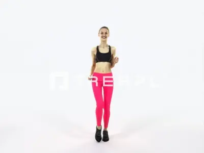 Beauty 03I Running Jogging Sports Woman Low-poly 3D model