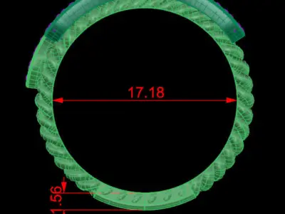 vintage women diamond ring 3dm 3D print model