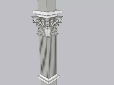 stone piller column 3D model